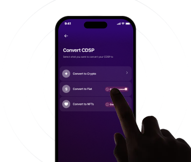 Exchange CDSP for fiat, crypto or NFT